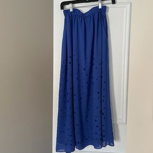 Blue maxi skirt